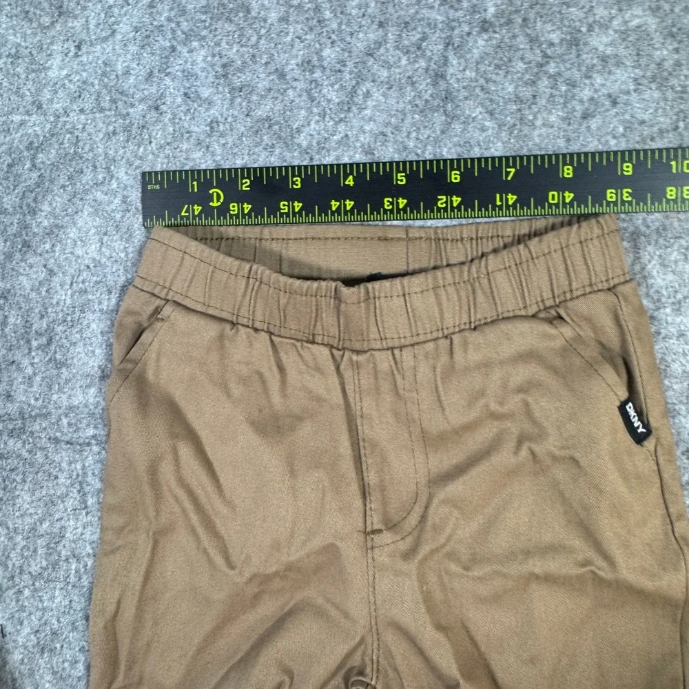 DKNY Toddler Boys 12M Olive Green Chenille Hooded Sweater and Khaki Pants Set